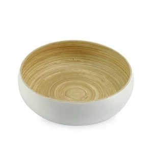 Image of Bamboo Serving Bowl M&W Small White