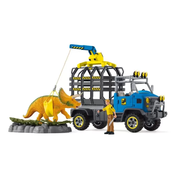 Image of Schleich Dinosaurs Dino Transport Mission Toy Playset, 4 To 12 Years, Multi-Colour (42565)