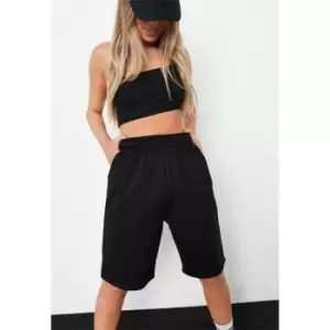 Image of Missguided Longline Jogger Short - Black