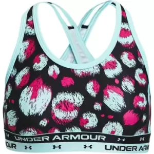 Image of Under Armour Crossback Printed Sports Bra Junior - Black