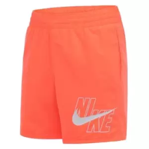 Image of Nike 4 Volley Swim Shorts Junior Boys - Orange