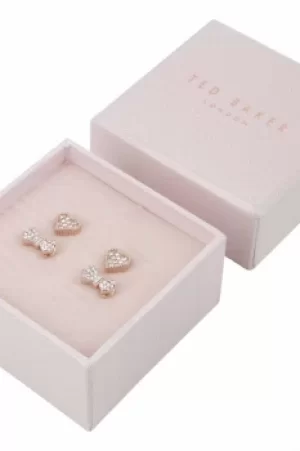 Image of Ted Baker Jewellery Texha: Pave Heart/Bow Earring Gift Set TBJ2408-24-02