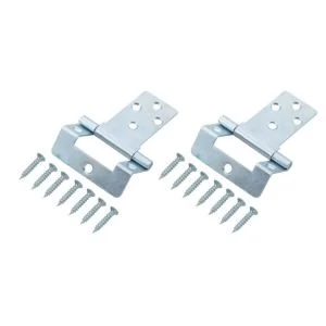 Image of Zinc Effect Metal Flush Hinge L50 x 48mm Pack of 2