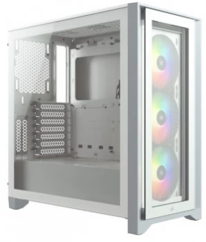 Image of Corsair iCUE 4000X RGB Tempered Glass Mid-Tower - White