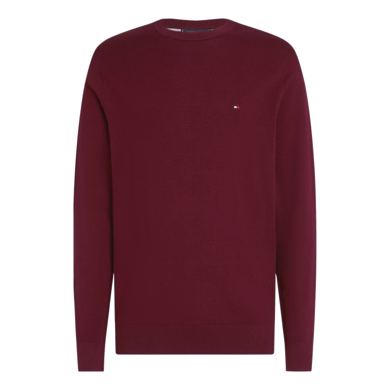 Image of Tommy Hilfiger Essential Crew Knit Deep Rouge S