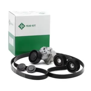 Image of INA V-ribbed belt set 529 0115 10 Serpentine belt kit,Auxiliary belt kit MERCEDES-BENZ,E-Klasse Limousine (W211),C-Klasse Limousine (W203)