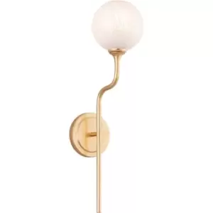 Image of Hudson Valley Onyx 1 Light Wall Sconce Vintage Gold Leaf