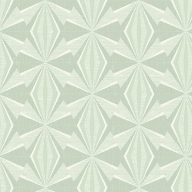 Image of Hoopla Walls Sunray Diamond Mint Green 10M Wallpaper Matt Smooth
