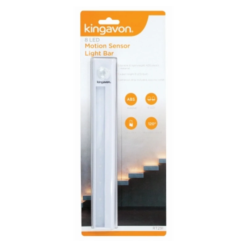 Image of Kingavon Motion Sensor Plastic Light Bar - 8 LED - White White
