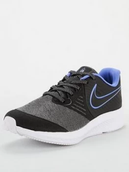 Image of Nike Star Runner 2 Glitter Junior Trainers - Black/Blue, Size 4