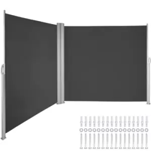 Image of Retractable Patio Screen Retractable Side Awning, 71x236 Inch Privacy Screen