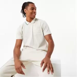 Image of Slazenger ft. Aitch Half Zip Tipped Polo - Cream