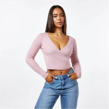 Image of Jack Wills Ballet Wrap Top - Pink