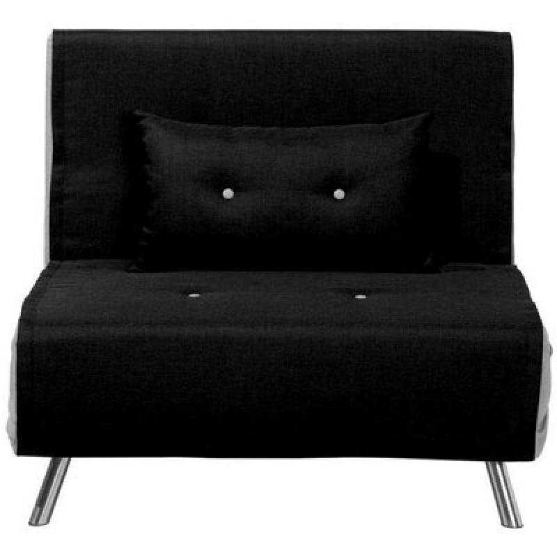 Image of Beliani Single Sofa Bed Farris Fabric Black