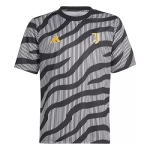 Image of adidas Juventus Pre Match Shirt Juniors 2023 2024 - Black