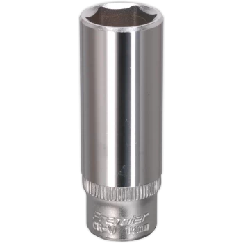 Image of Sealey 1/4" Drive Deep Hexagon WallDrive Socket Metric 1/4" 13mm