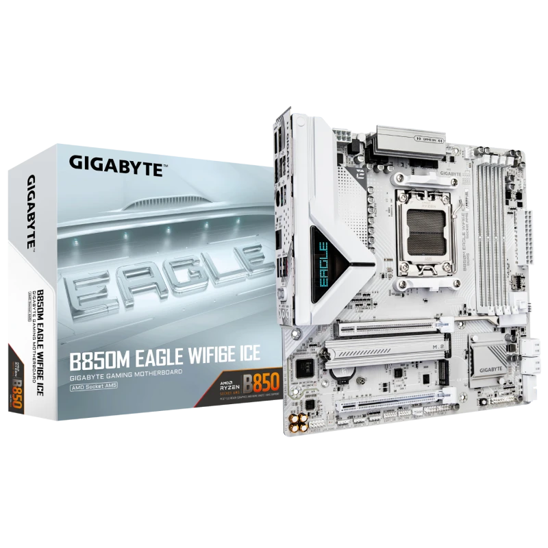 Image of Gigabyte B850M EAGLE WIFI6E ICE AMD Ryzen AM5 DDR5 mATX Motherboard