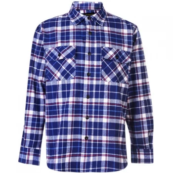Image of Dunlop Brawny Workwear Shirt Mens - Navy/White