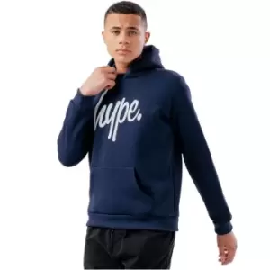Image of Hype Script Over The Head Hoodie - Blue