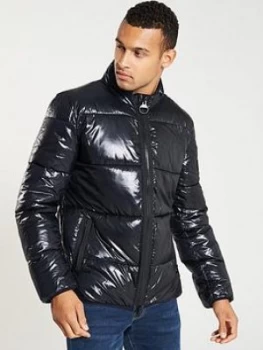 Image of Barbour International Quilted Coat - Black
