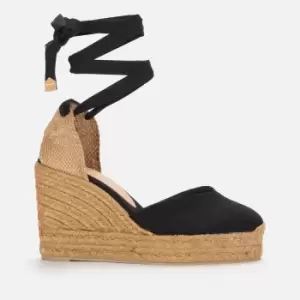 Image of Castaner Womens Chiara 8Ed Wedged Espadrilles - Negro - UK 6