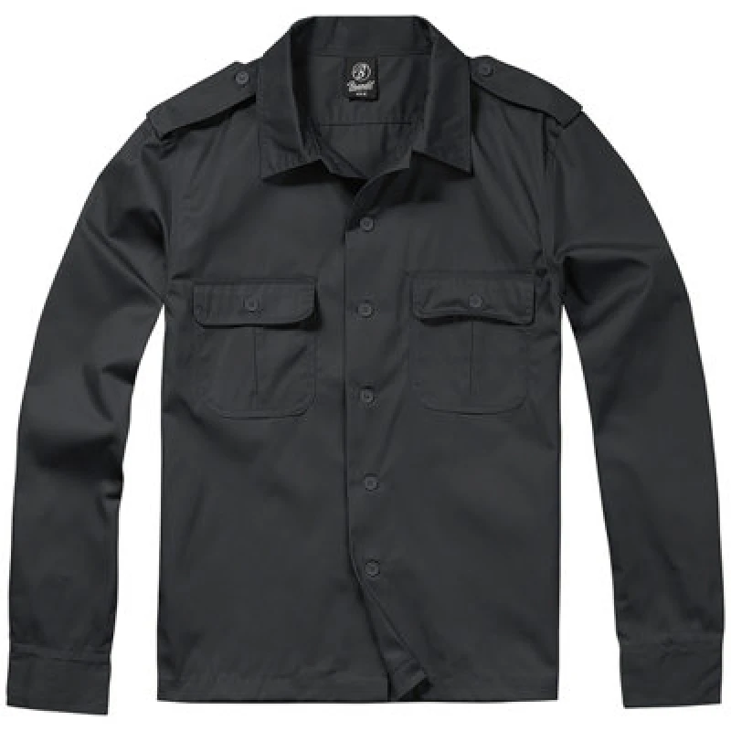 Image of Brandit US Long-Sleeved Shirt Longsleeve Black M Men