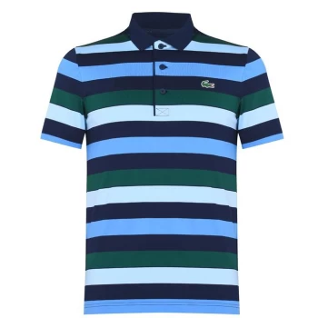 Image of Lacoste Golf Stripe Polo - Blue