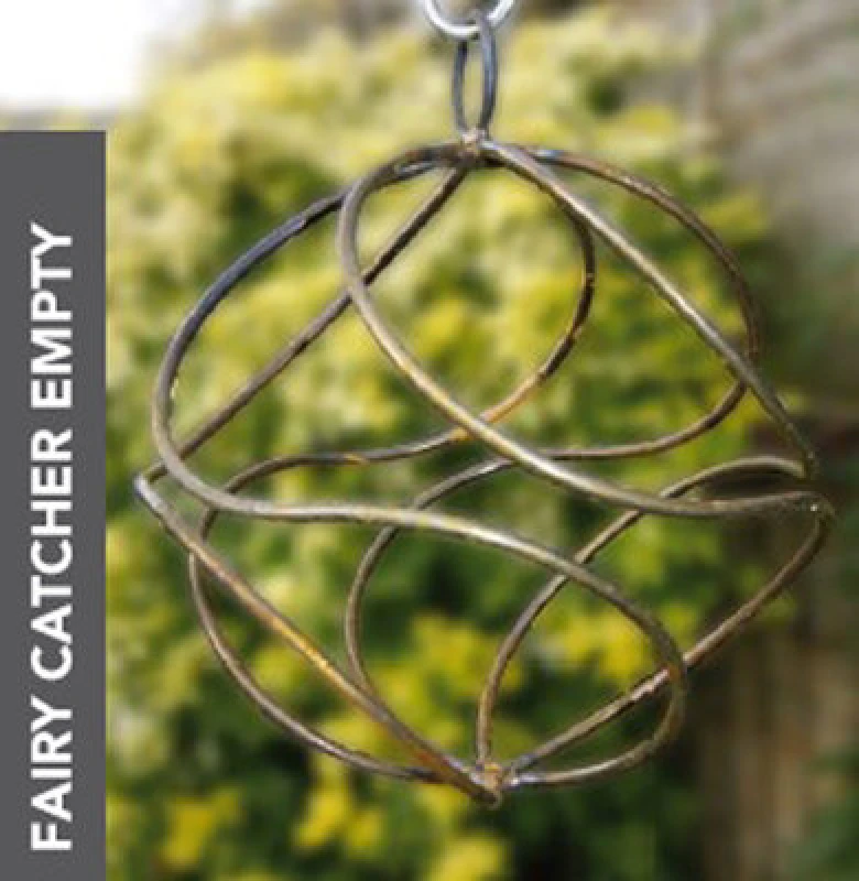 Image of Poppy Forge Fairy Catcher Empty - Ready To Rust Hanging Ornament - Solid Steel - L27.9 X W27.9 X H27cm - Bare Metal/ready To Rust