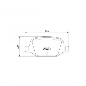 Image of Front/Rear Brake Pad Set BREMBO P 23 064