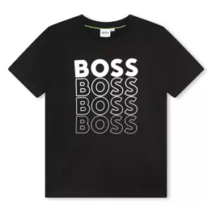 Image of Boss Multi Logo T-Shirt Junior Boys - Black