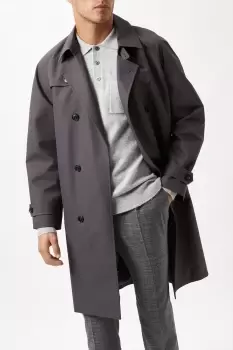 Image of Twill Double Breasted Trench Coat