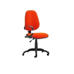 Image of Dynamic Permanent Contact Backrest Task Operator Chair Loop Arms Eclipse I Tabasco Red Seat Without Headrest High Back