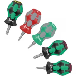 Image of Wera 05008872001 Stubby Set 3 Screwdriver Set 5 pieces
