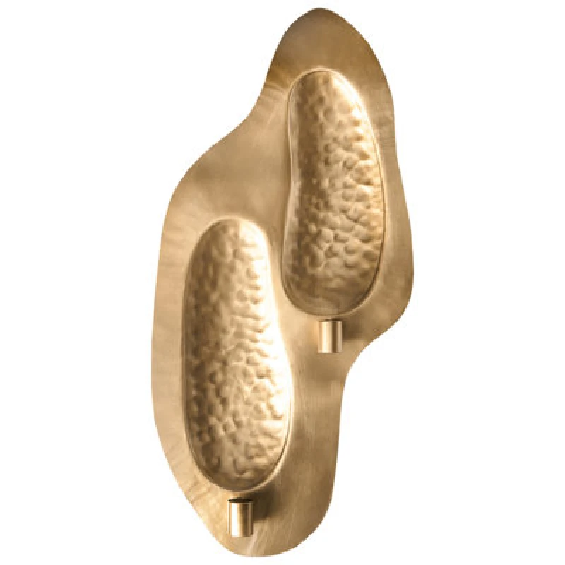 Image of Beliani Wall Candle Holder Peniche Metal 60 Cm Gold