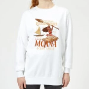 Image of Moana Find Your Own Way Womens Sweatshirt - White - 4XL