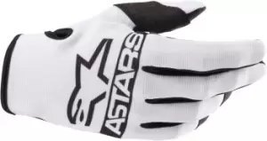 Image of Alpinestars Radar 22 Motocross Gloves, white, Size S, white, Size S