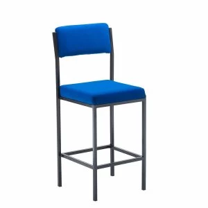 Image of TC Office Summit High Stool with Back Rest, Blue