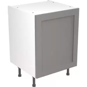Image of Kitchen Kit Flatpack Shaker Kitchen Cabinet Base Unit Ultra Matt 600mm in Dust Grey MFC