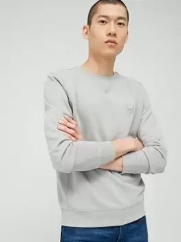 Image of BOSS Westart Sweatshirt - Medium Grey, Medium Grey, Size S, Men