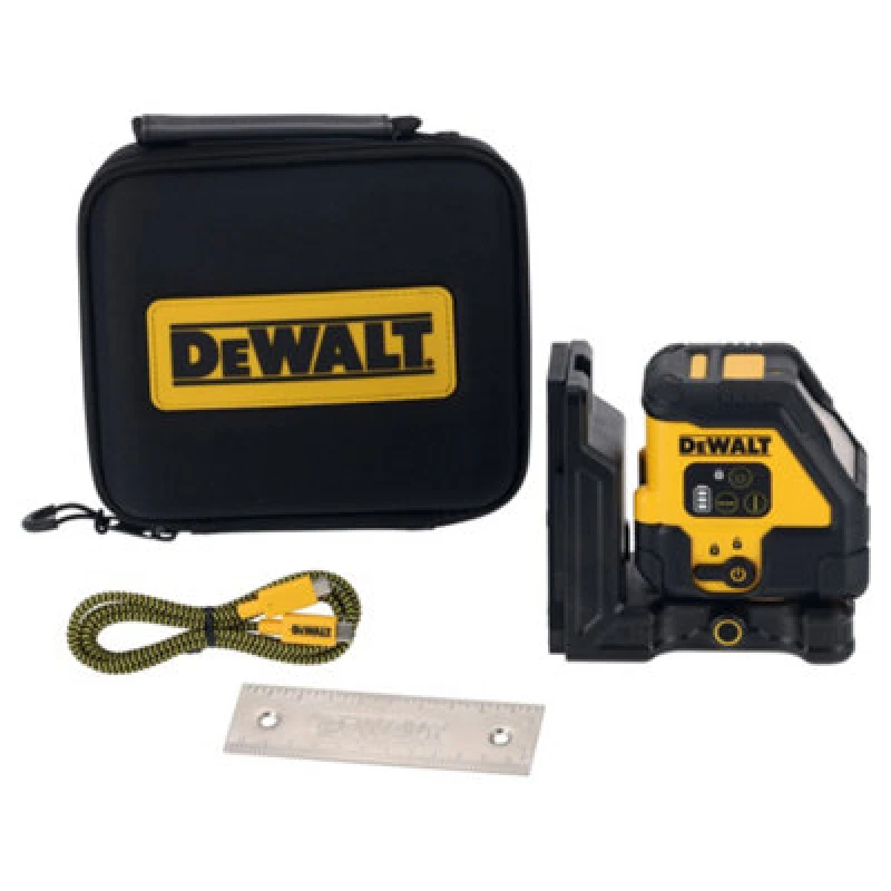 Image of DEWALT USB Rechargeable Cross Line Red Beam Laser Level DCLE14201