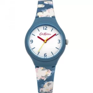 Image of Ladies Cath Kidston Mini Clouds Silicone Strap Watch