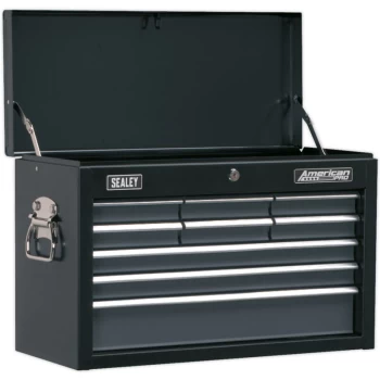 Image of Sealey - AP2509B Topchest 9 Drawer with Ball Bearing Slides - Black/Grey