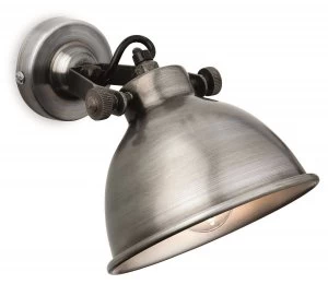 Image of 1 Light Indoor Wall Light Antique Silver, E14