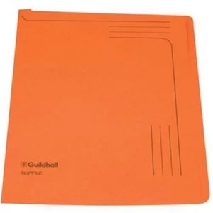 Image of Guildhall Slipfile 230gsm 12.5" x 9" Orange Pack of 50