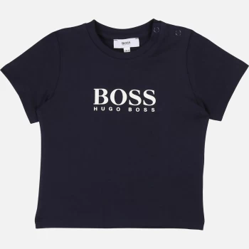 Image of Hugo Boss Short Sleeve Logo T-Shirt Navy Size 9-12 Months Boys