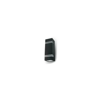 Image of VT7512 GU10 Wall Fitting Square Stainless Steel Body 2 Way Up-Down Black IP44 - V-tac