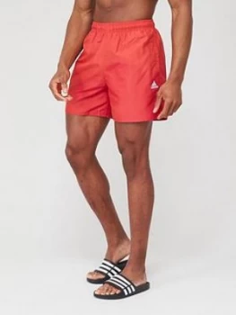 Image of Adidas Solid Clx Shorts - Red