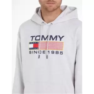 Image of Tommy Jeans Tjm Reg Athletic Logo Hoodie - Grey
