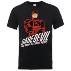 Image of Marvel Comics Daredevil The Man Without Fear Mens Black T-Shirt - M - Black