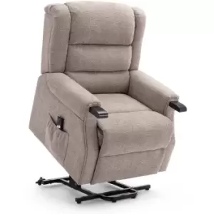 Image of More4homes - ashfield electric fabric single motor riser recliner lift mobility tilt chair mocha - Mocha